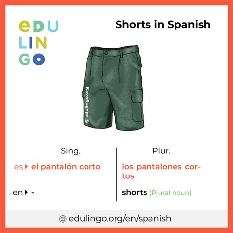 shorts traducir|shorts in spanish.